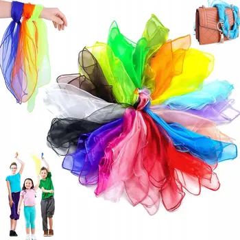 Šátek Animační šátek 6 ks, vícebarevný, 60 cm x 60 cm