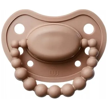 dudlíky LUU Ortodontické uklidňující Dudlík / dudlík symetrické 0-3m+ Milk Hazelnut (Mléčná lísková)