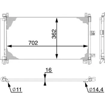 Výparník klimatizace Kondenzátor, klimatizace MAHLE AC 597 000S