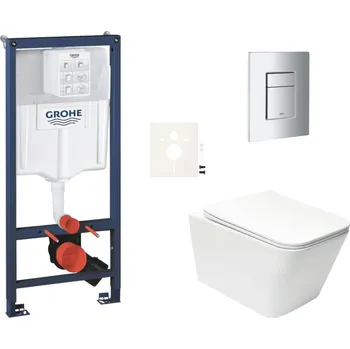 Klozet Grohe Závěsný wc set do lehkých stěn / předstěnová montáž SAT Infinitio SIKOGRSIN12SCP00