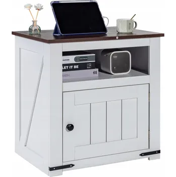 Konferenční stolek Stolek SucceBuy obdélníkový 45,7 x 61 x 61 cm bílý