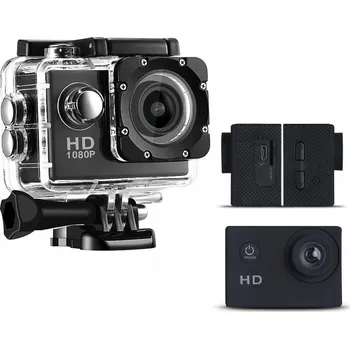 IP kamera SPORTOVNÍ VODOTĚSNÁ KAMERA 30M FULL HD 1080P 12MP + DRŽÁKY