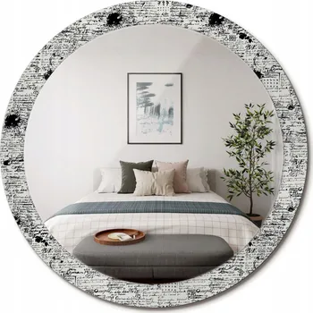 Zrcadlo Kulaté dekorativní zrcadlo na zeď s potiskem, motiv Bazgroły, průměr 90 cm
