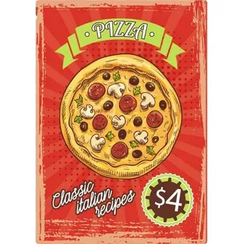 Obraz Cedule Restaurant Menu 4 - Pizza