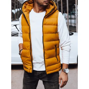 Pánská vesta Pánská prošívaná vesta s kapucí červená Dstreet TX4742 Barva: Žlutá, Velikost: M