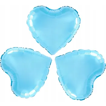 Balónek Balónky Srdce modré - 23 cm - 3 ks