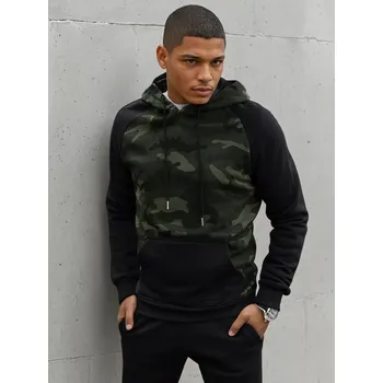 Pánská móda Pánská mikina s kapucí Barva zelená DSTREET BX5485 Barva: Zelená, Velikost: M