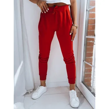 Dstreet Dámské tepláky FITS černé UY0135z Barva: Červená, Velikost: M