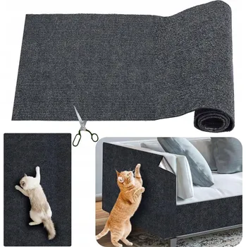 Škrabadlo pro kočky Samolepicí podložka 200 x 40 cm, stříhaná, ochranná, tmavě šedá
