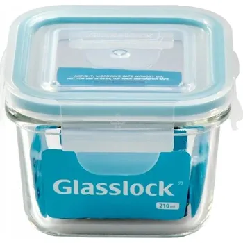 Dóza na potraviny GLASSLOCK - Skleněná dóza do kuchyně, čtvercová 210 ml