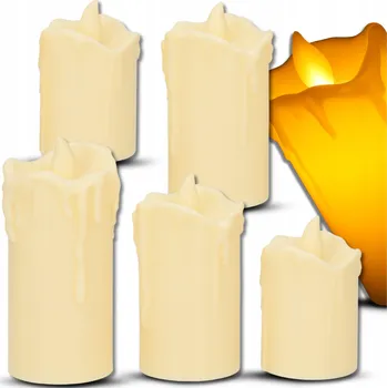 Svíčka LED vklad do hřbitovní svíčky 12 cm