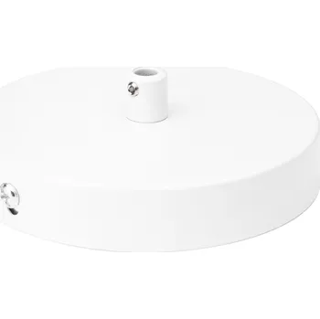 Stropní krytka/rozeta kovová bílá 1 otvor 12 cm