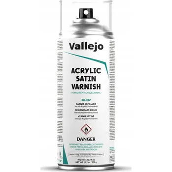 Barva ve spreji Bezbarvý lak ve ve spreji Vallejo polomatný 400 ml