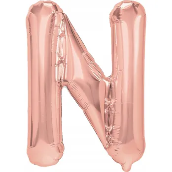 Balónek Fóliový balónek písmeno G RŮŽOVÉ ZLATO jméno písmena 40 cm
