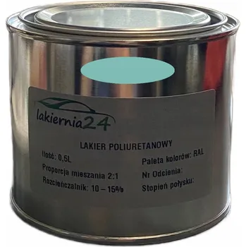 barva na kov Barva Průmyslová polyuretanová barva, polyuretanový lak polomatný 0,5l 2:1 RAL 6034