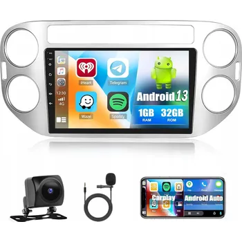 Autorádio AUTORÁDIO S NAVIGACÍ ANDROID DISPLEJ 9" TIGUAN 2010-2017 CARPLAY WI-FI