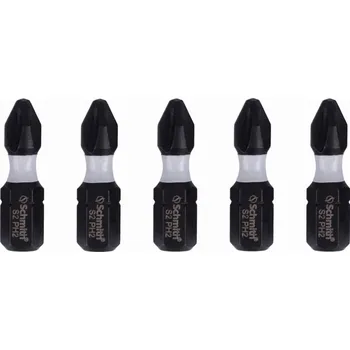 Bit NÁRAZOVÝ BIT PH2 25mm KŘÍŽOVÝ MAGNETICKÝ HROT SADA BITŮ 5ks SCHMITH