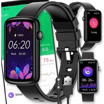 Hodinky Chytré Hodinky DIAWAY SPORTOVNÍ NÁRAMEK L2 ZLATÝ ULTRA TLAKOMĚR NÁRAMEK černý