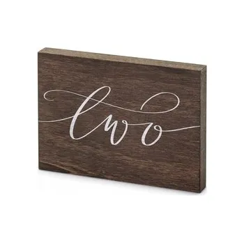 Obraz Dřevěné číslo na stůl Two, 2x18x12.5 cm