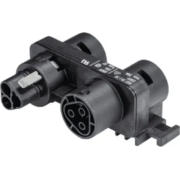 Rozvaděč Wieland 96.030.0153.1 rozvodný blok gesis RST, 3-pól, 1/3, montážní otvory, černý