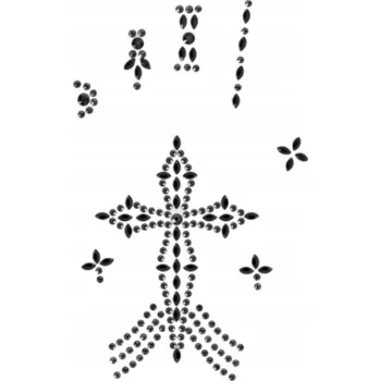 Party dekorace DEKORACE NA RUKU KŘIŠŤÁLY ČERNÉ KŘÍŽ GOTICKÉ KŘIŠŤÁLY HALLOWEEN