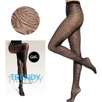 Dámské punčochy Punčocháče Gatta se vzorem Arabesca 05 40 den černé 40 den černé Nero Punčocháče 4