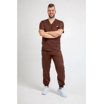Podprsenka Pánský lékařský komplet - čokoládově hnědá XXL Jogger se stahovací šňůrkou