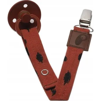 Hi Little One klip na dudlík z BIO bavlna Leopard Rust