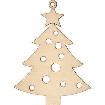 Vánoční dekorace DŘEVĚNÁ VÁNOČNÍ KOULE NA VÁNOČNÍ STROMEK STROMEČEK S BAŇKAMI