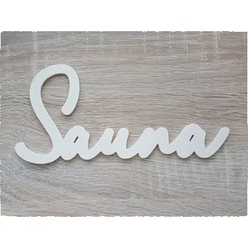 EVEI Nápis na saunu SAUNA, topol, 20cm výška 5cm.