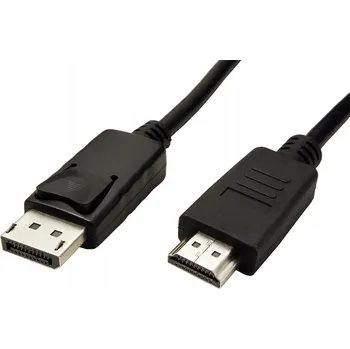 Video kabel ROLINE-GREEN DisplayPort - HDMI kabel, DP(M) -> HDMI M, TPE, černý, 3m