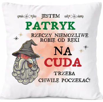 Polštář Polštář pro Fabiana jako Dárek s potiskem bílý PoliDraw