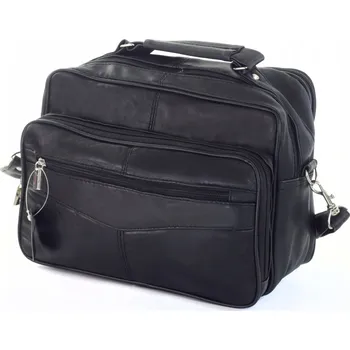 CONVEY kožená taška přes rameno černá