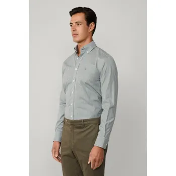 Pánská košile KOŠILE HACKETT LONDON ESS GINGHAM EMERALD GREEN