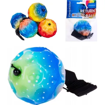 Dětský míč Míček Gametime soft pěnový vracející se na gumičce hoď a chyť 5 barev
