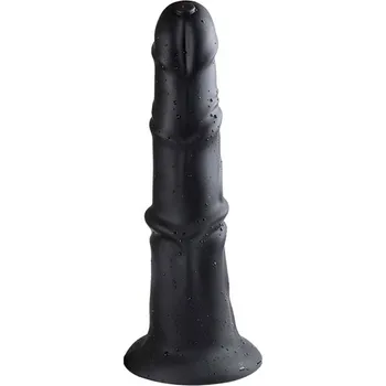 Dildo Wolf Horse Cock Black Silicone L, silikonové koňské dildo 35 x 6,1–7,5 cm