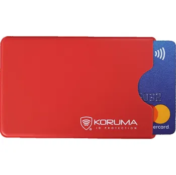 Obal na doklad Plastové pouzdro RFID na debetní kartu proti krádeži (červené) -