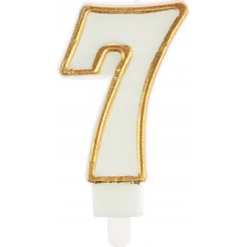Dortová svíčka Svíčka číslice č. 7 zlatá 7,5 cm
