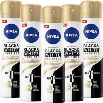NIVEA Antiperspirant Black&White sprej 5x150ml
