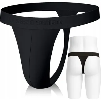 Kalhotky Tanga Pánské Tanga s Vnější Gumou Černé L