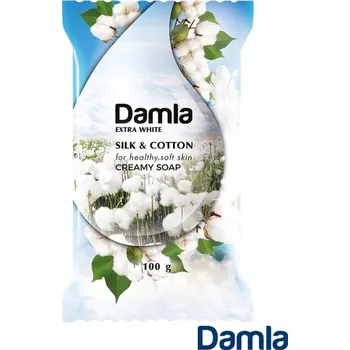 Mýdlo DAMLA TUHÉ MÝDLO HEDVÁBÍ A BAVLNA 100G BÍLÉ