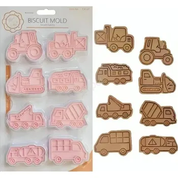 Vykrajovátko Dortisimo Plastové vypichovače Dopravní prostředky (8 ks)