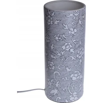 Lampička KERAMICKÁ STOLNÍ LAMPA ČERNÁ BÍLÁ 52 x 30 cm