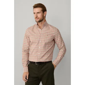 Pánská košile KOŠILE HACKETT LONDON THREE COLOR GINGHAM GREEN