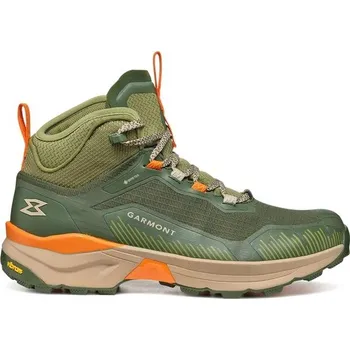 Pánská sportovní obuv Pánská outdoorová obuv GARMONT 9.81 ENGAGE MID GTX 10.5 Zelená, Oranžová, Šedá