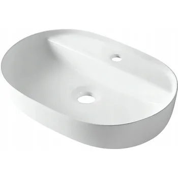Umyvadlo na desku oválné Balneo ALVIO 41,5 cm bílé