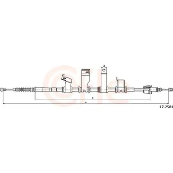 Lanko parkovací brzdy Lanovod parkovací brzdy COFLE 92.17.2581
