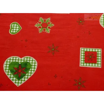 Vánoční dekorace vánoční bavlna 3222 červená