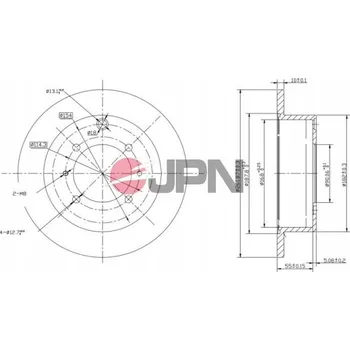 Brzdový kotouč Brzdový kotouč JPN 40H5010-JPN