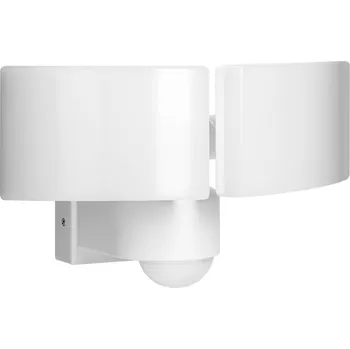 TOS DUO LED 2x20W dvojitý zahradní reflektor s PIR pohybovým senzorem, 2x1600lm, IP65, 4000K, PC, bílý